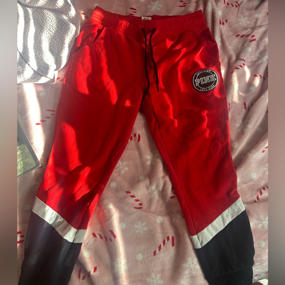 Vs PINK sweat pants red